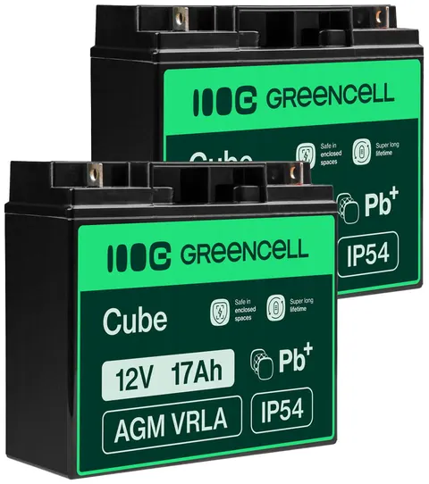 2 x akumulator Green Cell AGM VRLA 12V 17Ah