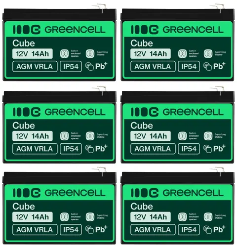 6 x akumulator Green Cell AGM VRLA 12V 14Ah