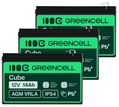 3 x akumulator Green Cell AGM VRLA 12V 14Ah
