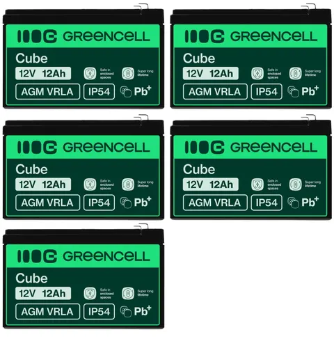 5 x akumulator Green Cell AGM VRLA 12V 12Ah