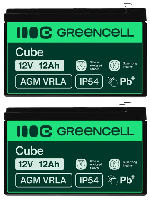 2 x akumulator Green Cell AGM VRLA 12V 12Ah