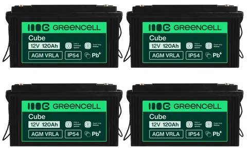 4 x akumulator Green Cell AGM VRLA 12V 120Ah