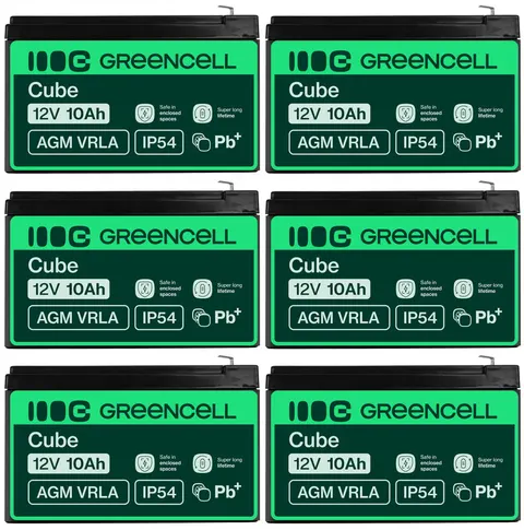 6 x akumulator Green Cell AGM VRLA 12V 10Ah