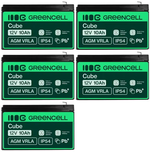 5 x akumulator Green Cell AGM VRLA 12V 10Ah