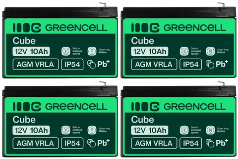 4 x akumulator Green Cell AGM VRLA 12V 10Ah
