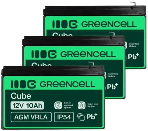 3 x akumulator Green Cell AGM VRLA 12V 10Ah