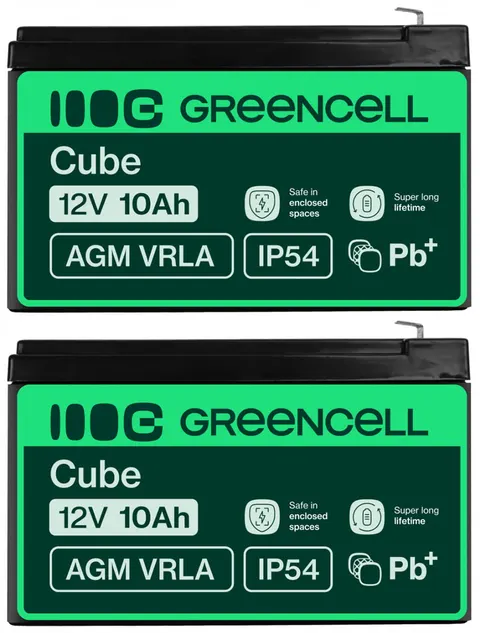 2 x akumulator Green Cell AGM VRLA 12V 10Ah