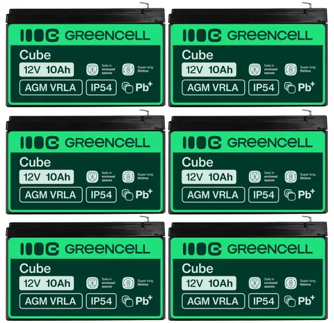 6 x akumulator Green Cell AGM VRLA 12V 10Ah