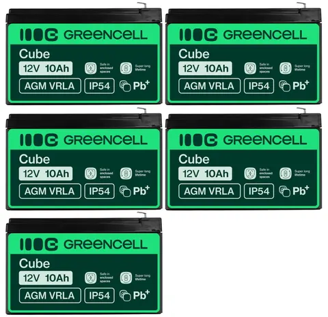5 x akumulator Green Cell AGM VRLA 12V 10Ah