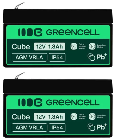 2 x akumulator Green Cell AGM VRLA 12V 1.3Ah