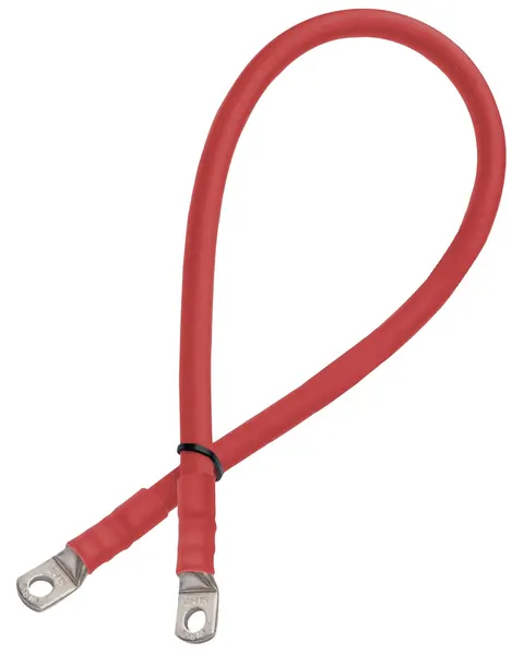 Czerwony przewód do łączenia akumulatorów oczko M10-oczko M10 – 50cm 50mm2