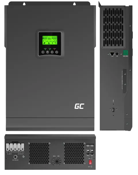Inwerter solarny Off-Grid Green Cell 48VDC 230VAC 3000W/6000VA SINUS + 80A MPPT