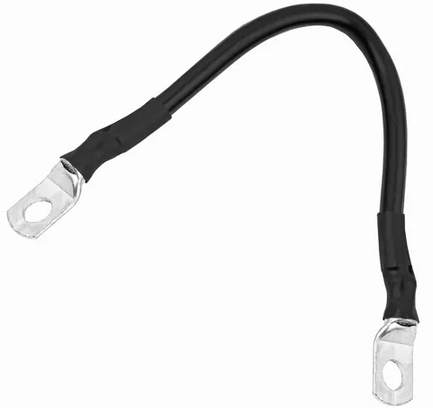 Czarny przewód kabel Volt do łączenia akumulatorów (oczko-oczko) – 30cm 25mm2