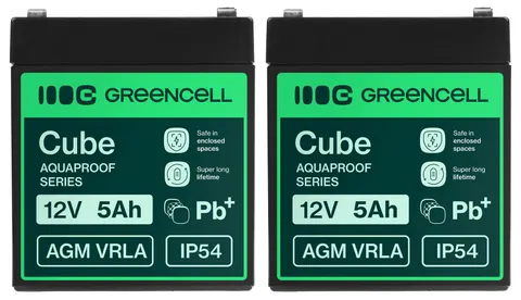 2 x akumulator Green Cell AGM VRLA IP54 12V 5Ah