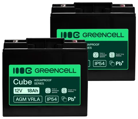 2 x akumulator Green Cell AGM VRLA IP54 12V 18Ah