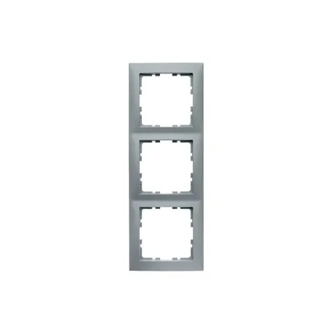 B.Kwadrat Ramka 3-krotna, aluminium mat, lakierowany; 5310138994, BERKER by HAGER