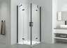 Novoterm Kerra - Kabina kwadratowa FLOW BLACK 80x80x195