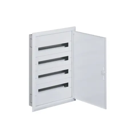 Rozdzielnica modułowa podtynkowa 4x24M IP30 Kl,I IK08 z zaciskami PE/N, wymiary: 842x622x110mm, biała; FW424FT HAGER