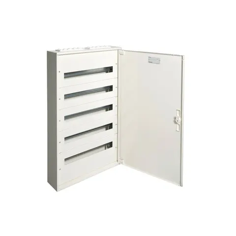 Rozdzielnica modułowa natynkowa 5x24M IP30 Kl.I IK08 z zaciskami PE/N, szer.571mm głęb.150mm, biała; FW524WT HAGER