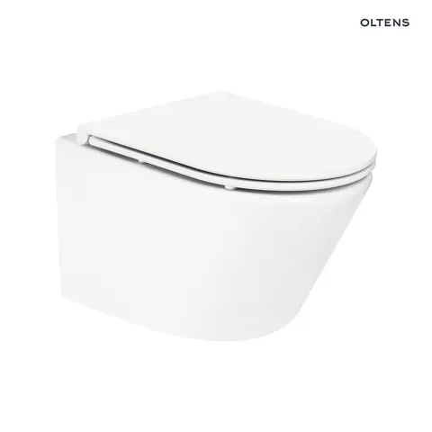 Oltens Jog Kort miska WC wisząca PureRim SmartClean z deską wolnoopadającą biały połysk