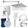 ZESTAW PODTYNKOWY Bateria GROHE CUBEO CHROM SmartBox Deszczownica Slim 20