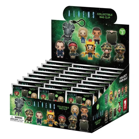 PVC Bag Clip Alien Series 3 Display brelok