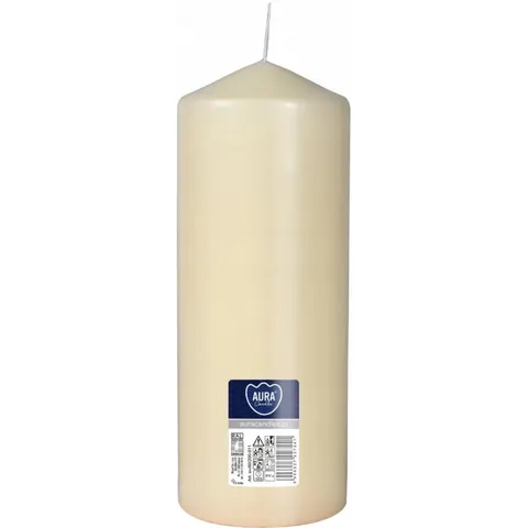 6x Świece walec ecru 80/200 palenie 90h BISPOL