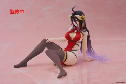 Overlord PVC Statue Desktop Cute Figure Albedo Chinese Dress Ver. Renewal 13 cm