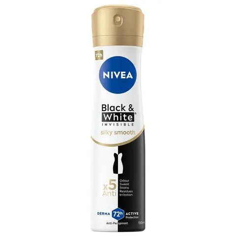 Nivea Black&White Invisible Silky Smooth antyperspirant spray 150ml