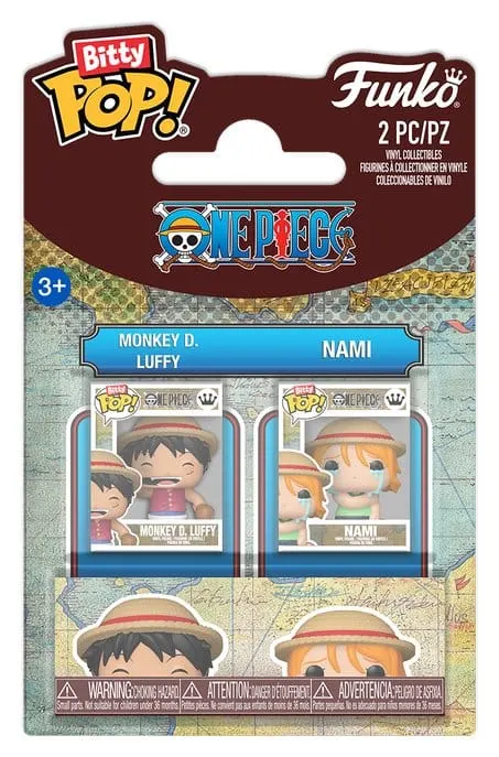 One Piece Bitty POP! Vinyl Figures 2-Pack Monkey D. Luffy & Nami 2 cm