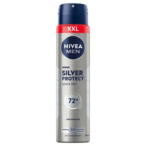 NIVEA DEZODORANT MEN SPRAY 250ML SILVER