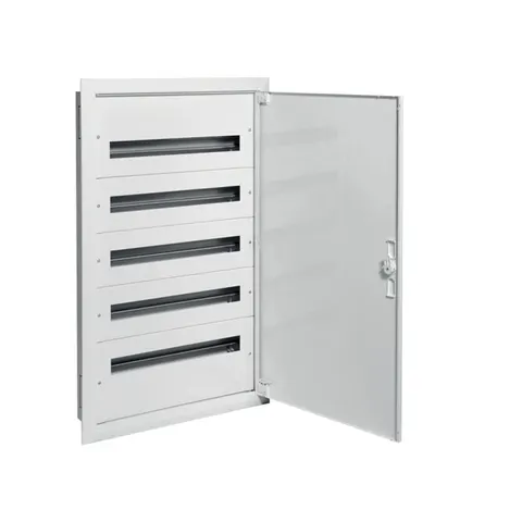 Rozdzielnica modułowa podtynkowa 5x24M IP30 Kl.I IK08 z zaciskami PE/N, wymiary: 992x622x110mm, biała; FW524FT HAGER