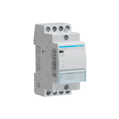 Stycznik modułowy 25A 4NO (4Z) 230VAC AC-7a/b 2M; ESC425, HAGER