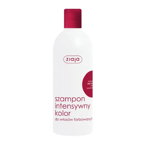Ziaja szampon intensywny kolor do włosów farbowanych z olejem rycynowym, 400ml