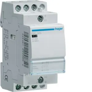 Stycznik 230VAC 3NO 25A AC-7a/b modułowy 2M; ESC325, Hager