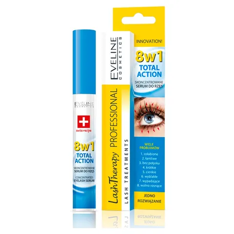 Eveline Lash Therapy Odżywka do rzęs 8w1 Total Action, 10ml