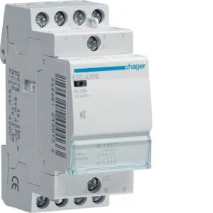 Stycznik cichy 230VAC 4NO 25A AC-7a/b modułowy 2M; ESC425S, HAGER