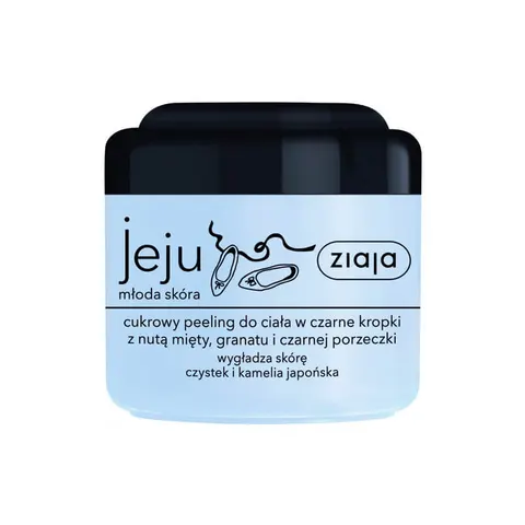 Ziaja Jeju cukrowy peeling do ciała w czarne kropki 200ml