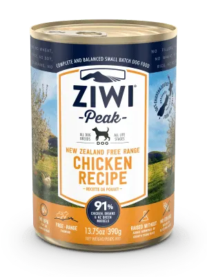 ZiwiPeak Dog Wet free range chicken (390g-6x390g)