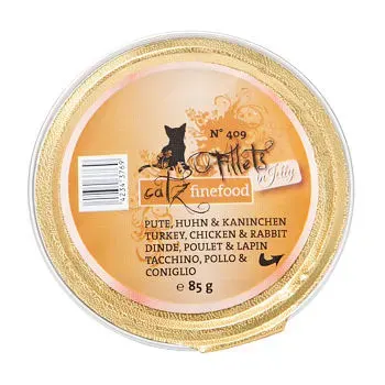 Catz Finefood filet nr 409-indyk, kurczak i królik tacka 85g