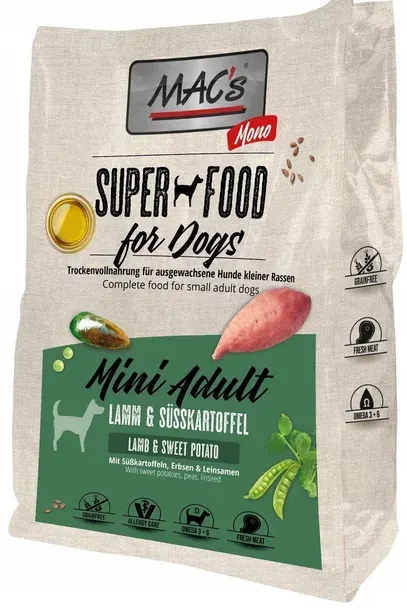 MACs Dog Mono Mini Adult jagnięcina dla małych ras