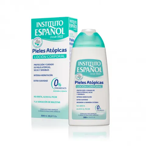 INSTITUTO ESPANOL ATOPIC Nawilżające mleczko do ciała dla skóry atopowej, 300 ml