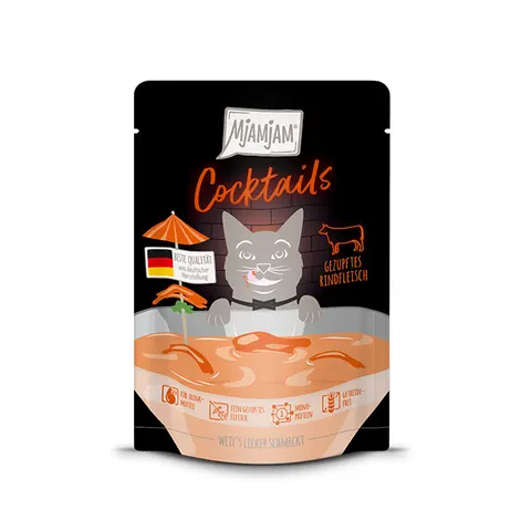 MjAMjAM Cat koktail szarpana wołowina
