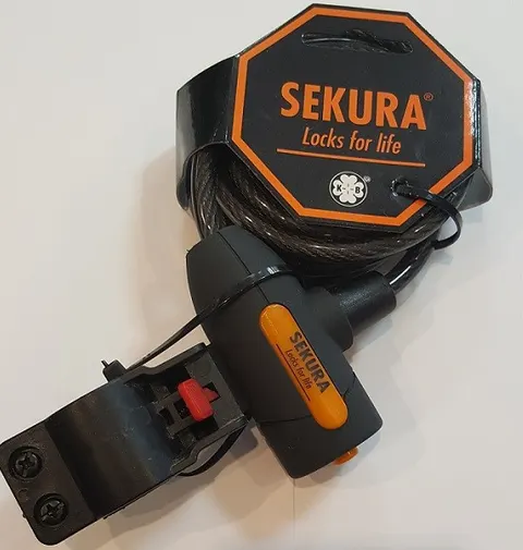 ZAPIĘCIE ROWEROWE SEKURA KB203 12mmx185cm KLUCZYK