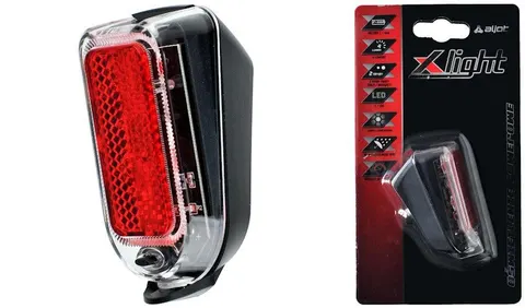 LAMPKA TYŁ X-LIGHT XC-231 NA BŁOTNIK 2 LED BATERIE