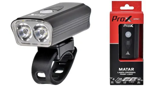 LAMPKA PRZÓD PROX MATAR CZARNA CREE 900LM USB
