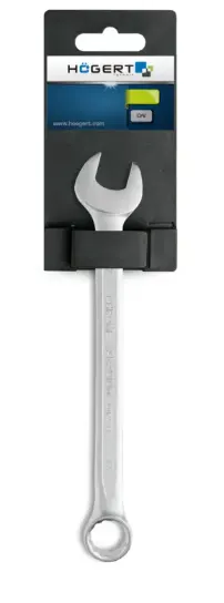 Klucz płasko oczkowy ze stali CrV, 21 mm, DIN 3113 Hogert HT1W421