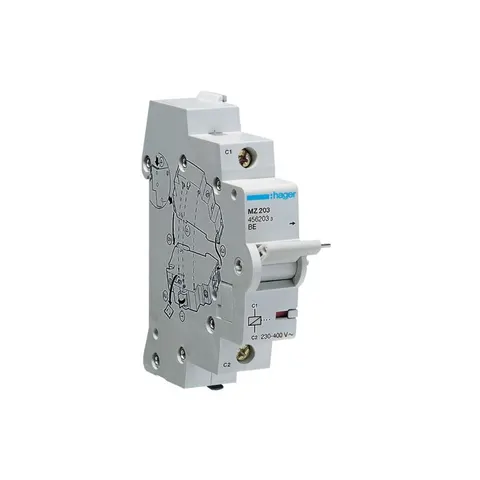 Wyzwalacz wzrostowy do MCB, RCCB, RCBO 110-130VDC / 230-415VAC; MZ203, HAGER