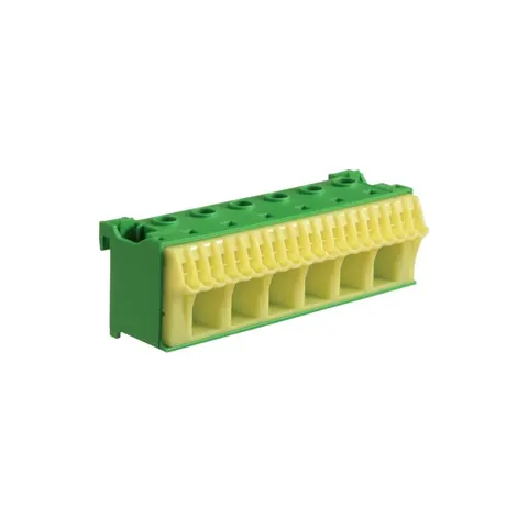 Blok samozacisków 63A QuickConnect ochronny zielony 6x16+20x4mm2, szerokość 105mm; KN26E HAGER