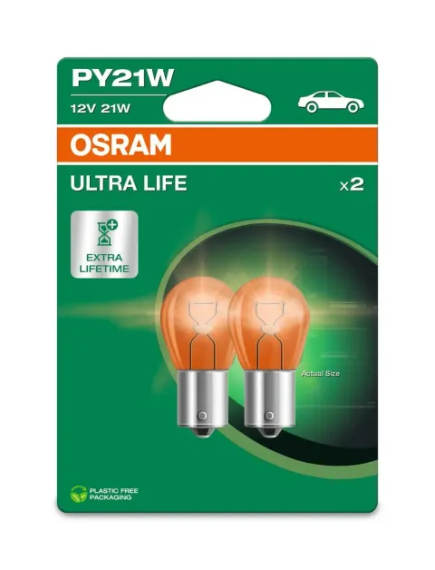 Żarówki samochodowe PY21W 12V 21W BAU15s OSRAM Ultra Life – 2 szt.